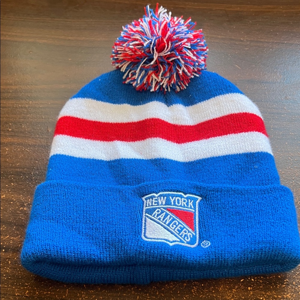 NHL Blue and Red Striped Beanie